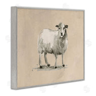 June Erica Vess | Gazing Sheep on Beige