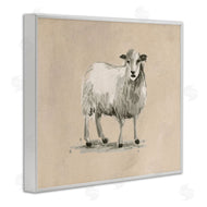 June Erica Vess | Gazing Sheep on Beige