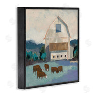Sue Jachimiec | Barnyard Grazing Cattle