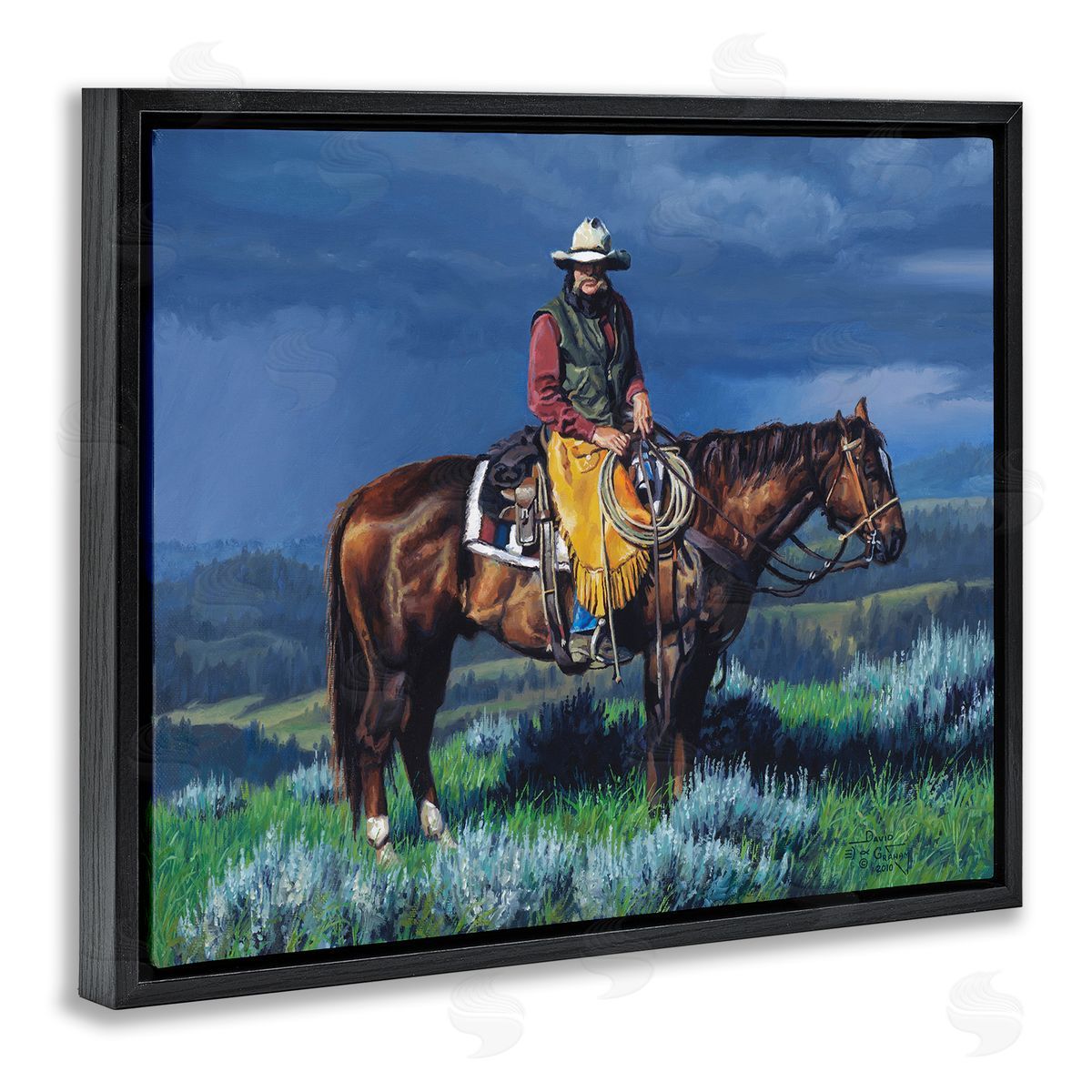 Before The Storm Black Floating Frame Canvas Wall Art, Home Decor by David Graham
