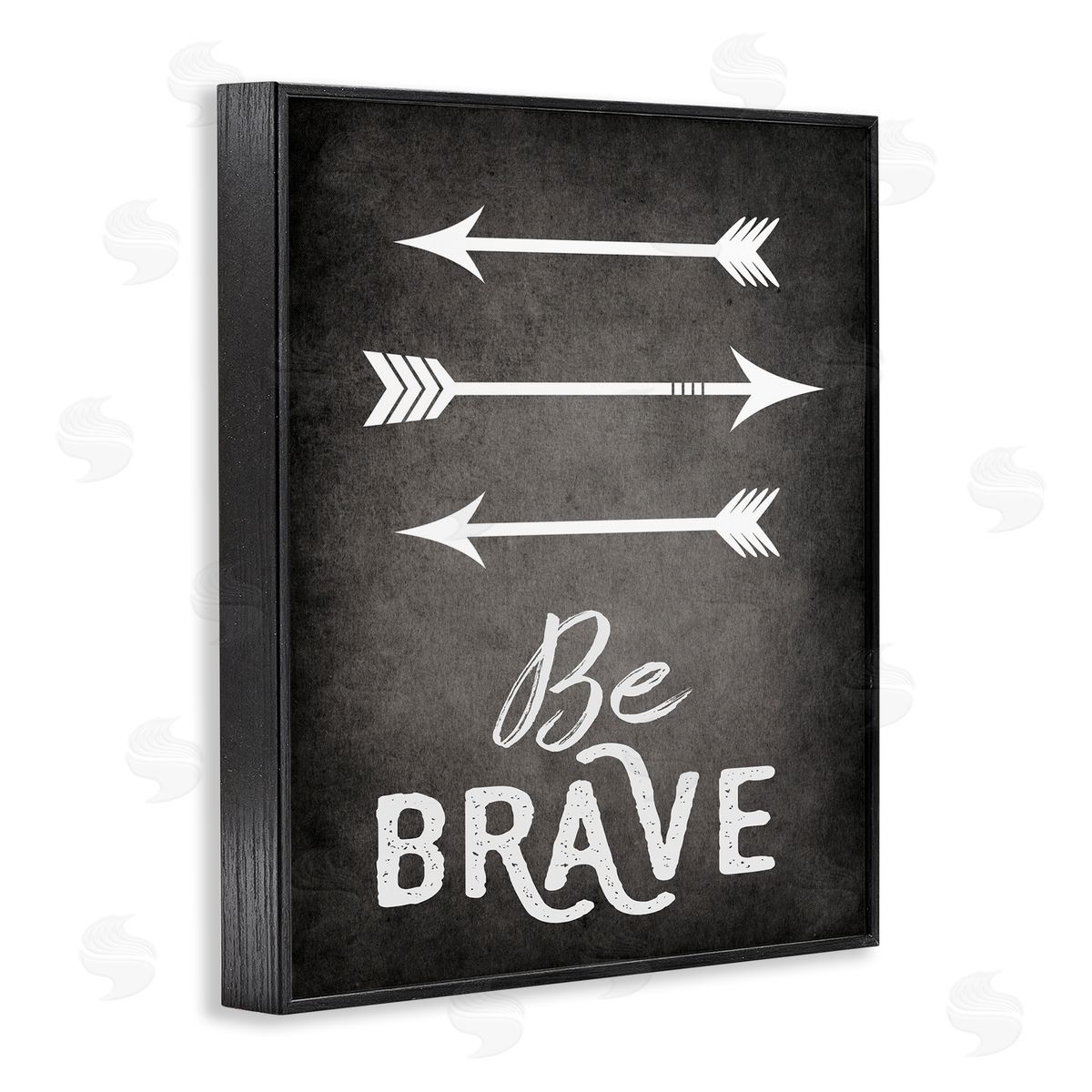 Be Brave Arrows Black Frame Print Wall Art, Home Decor by Ashley Calhoun