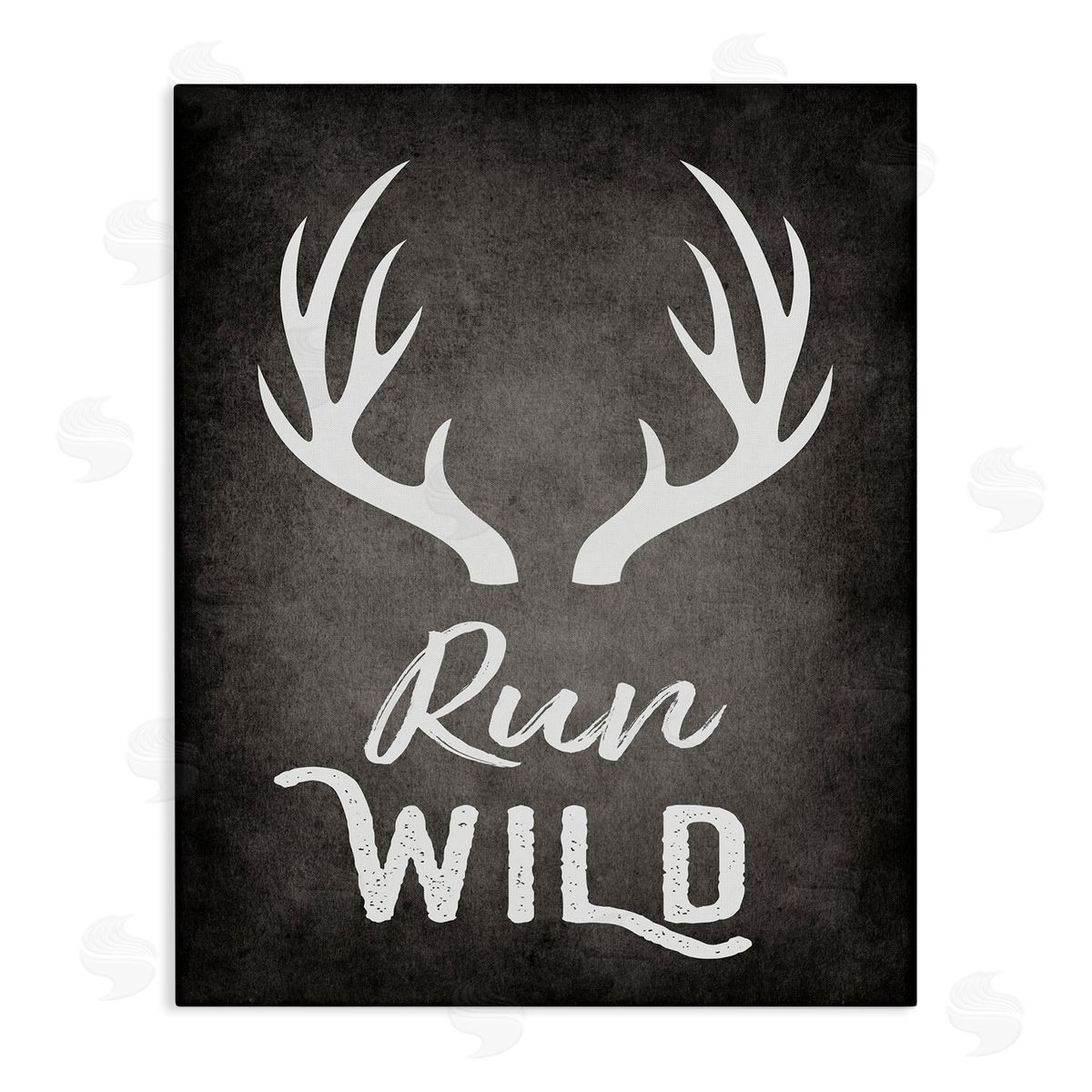 Run Wild Antlers Canvas Wall Art, Home Decor by Ashley Calhoun