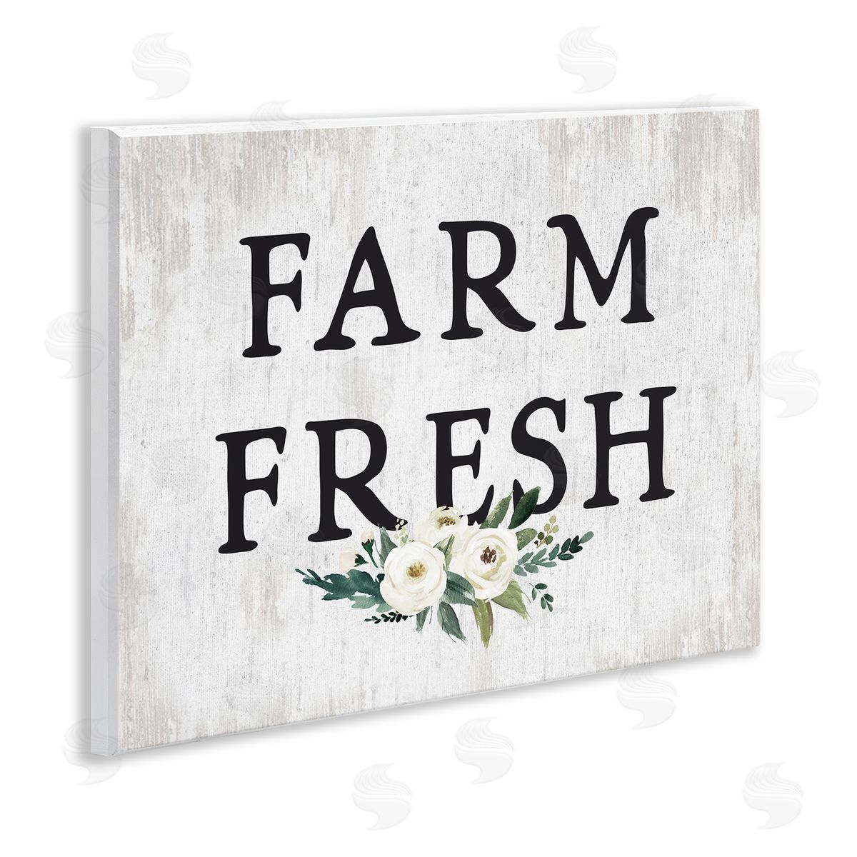 Farm Fresh with Roses Wood Plaque Wall Art, Home Decor by Lettered and Lined