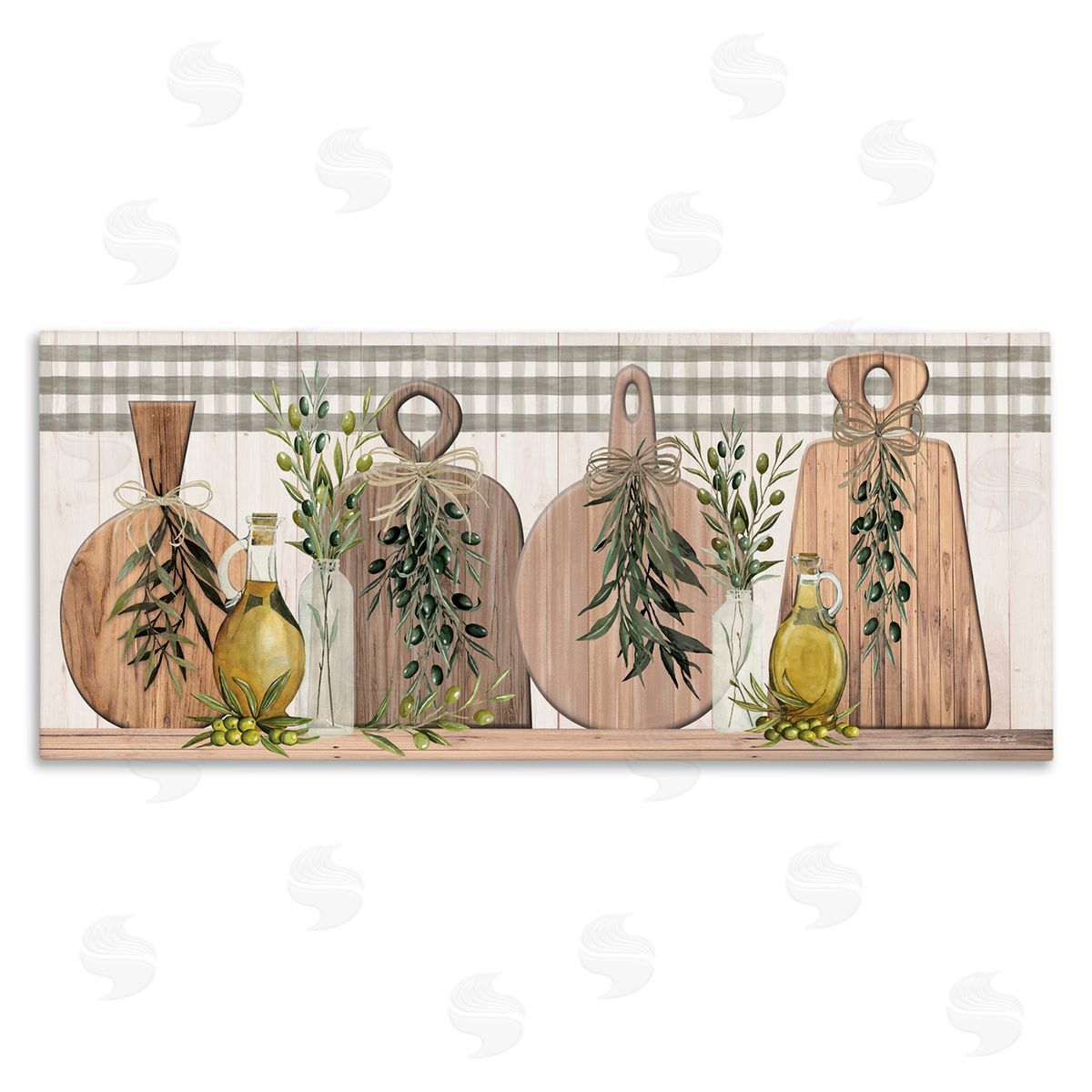 Rustic Cutting Boards Canvas Wall Art, Home Decor by Cindy Jacobs