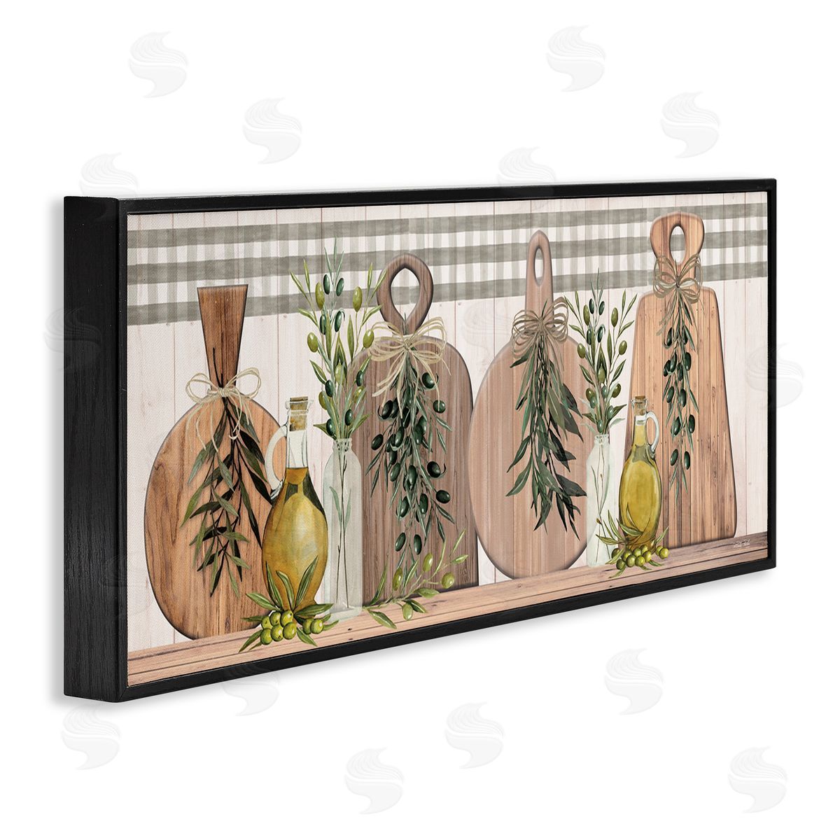 Rustic Cutting Boards Black Frame Print Wall Art, Home Decor by Cindy Jacobs