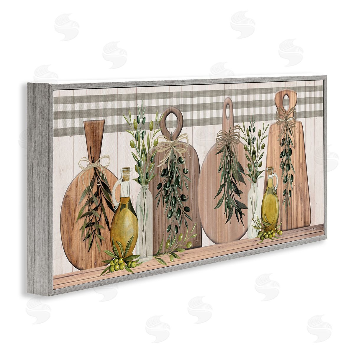 Rustic Cutting Boards Grey Frame Print Wall Art, Home Decor by Cindy Jacobs