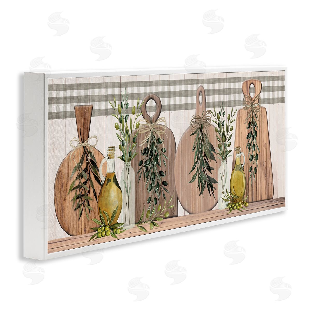 Rustic Cutting Boards White Frame Print Wall Art, Home Decor by Cindy Jacobs