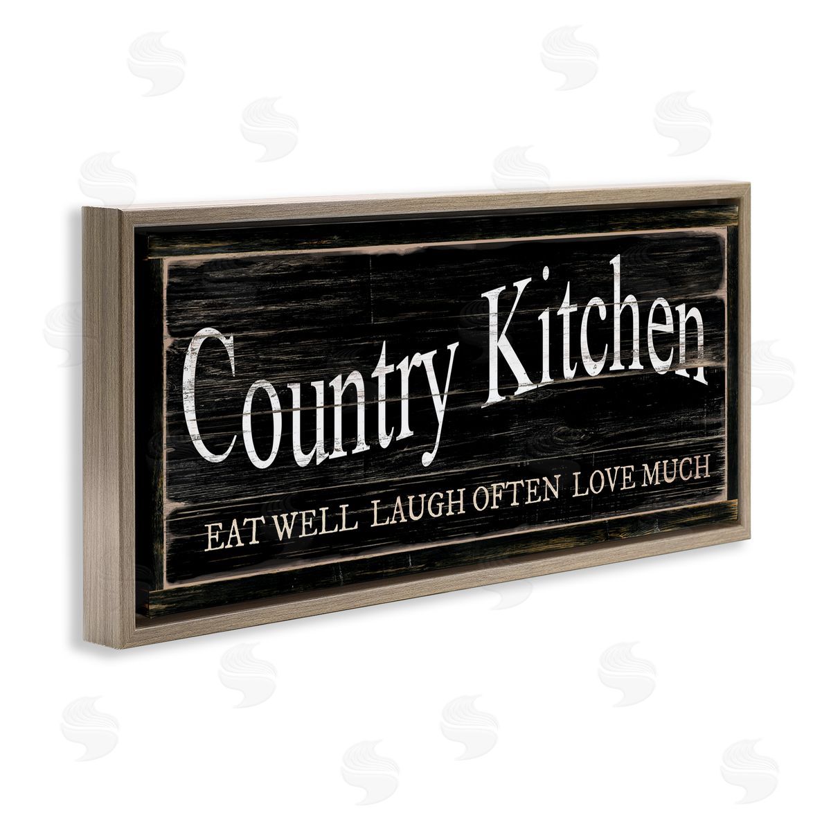 Rustic Country Kitchen Brown Floating Frame Canvas Wall Art, Home Decor by Cindy Jacobs