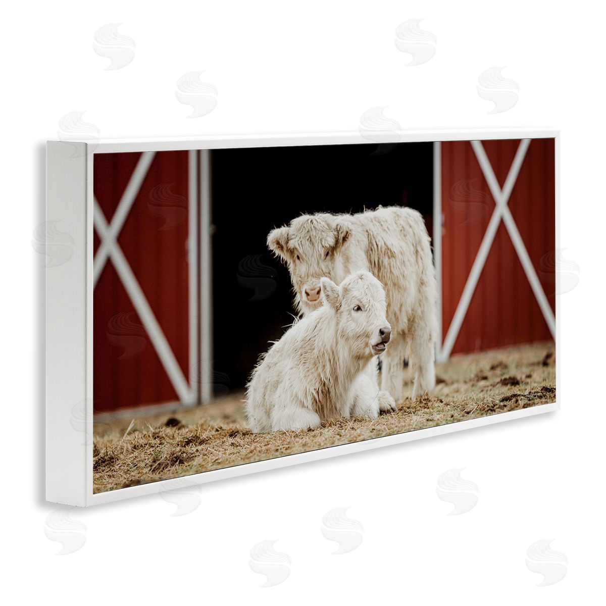 White Cattle Barn White Frame Print Wall Art, Home Decor by Dakota Diener