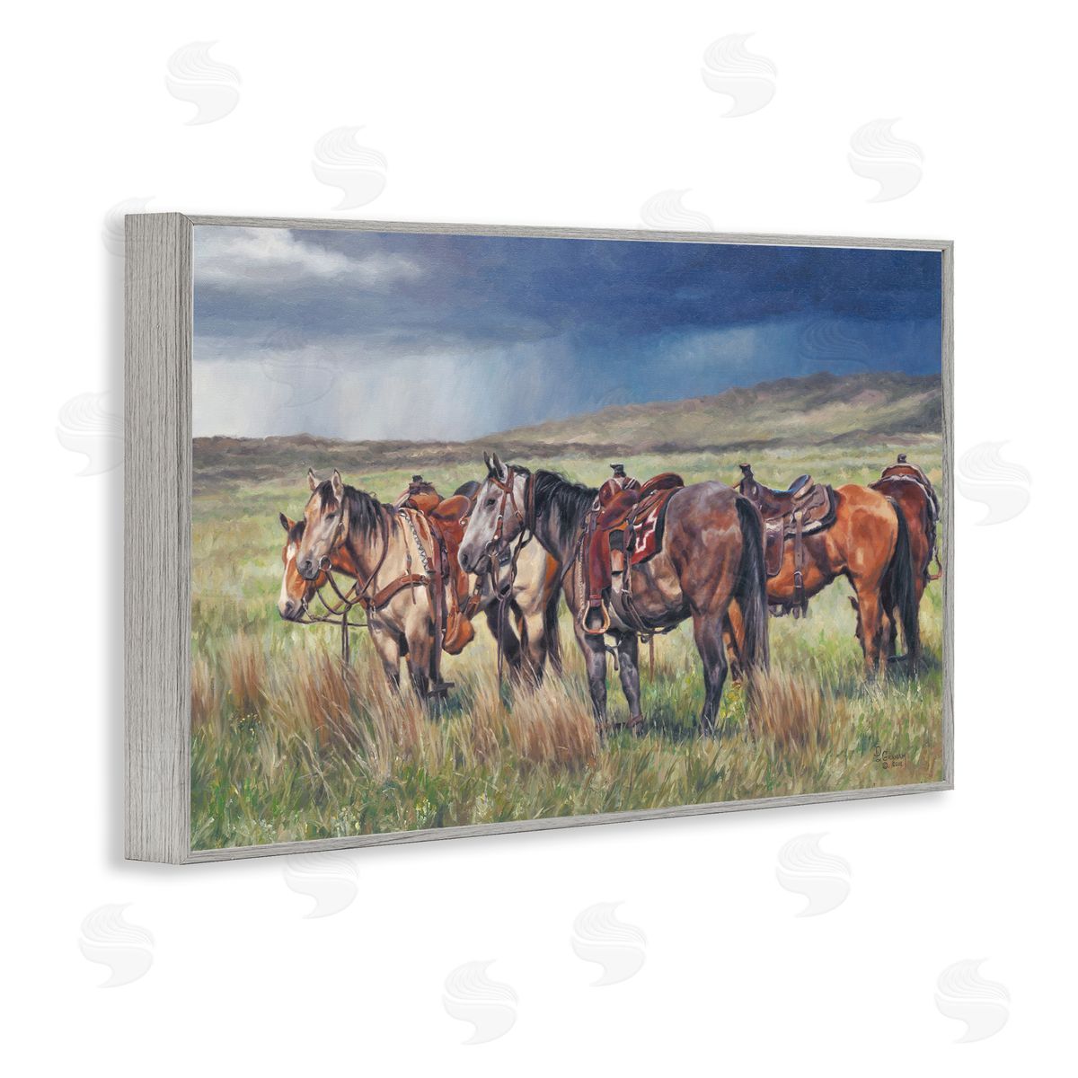Hurry Up and Wait Grey Frame Print Wall Art, Home Decor by David Graham