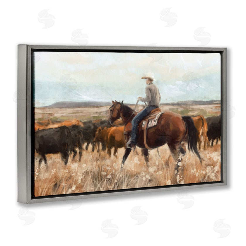 Nina Blue | Cowboy Rounding Cattle