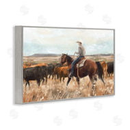 Nina Blue | Cowboy Rounding Cattle
