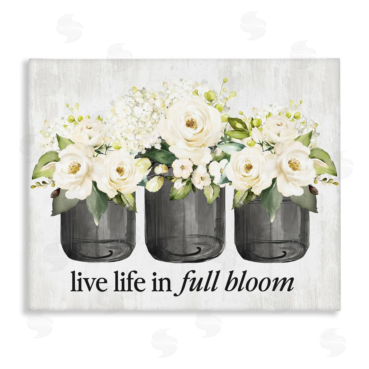 Life In Full Bloom Canvas Wall Art, Home Decor by Lettered and Lined
