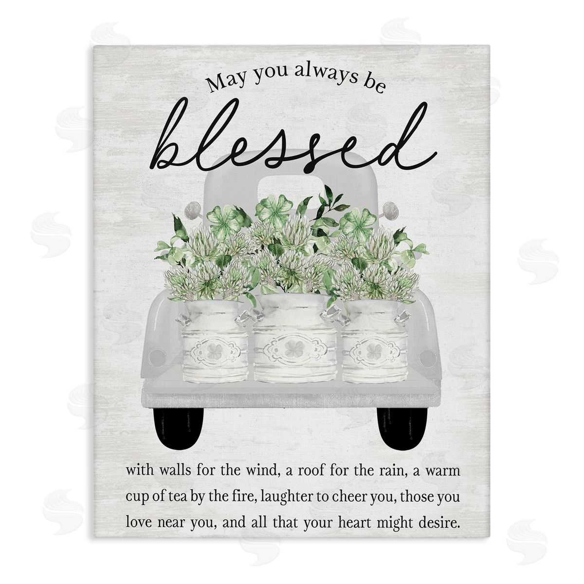 Inspiring Blessed Phrase Canvas Wall Art, Home Decor by Lettered and Lined