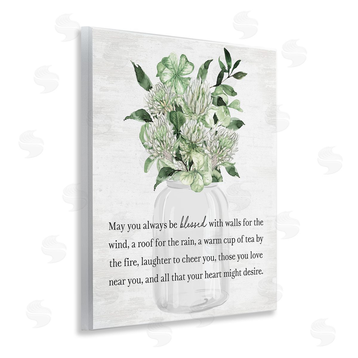 Spring Floral Blessing Wood Plaque Wall Art, Home Decor by Lettered and Lined