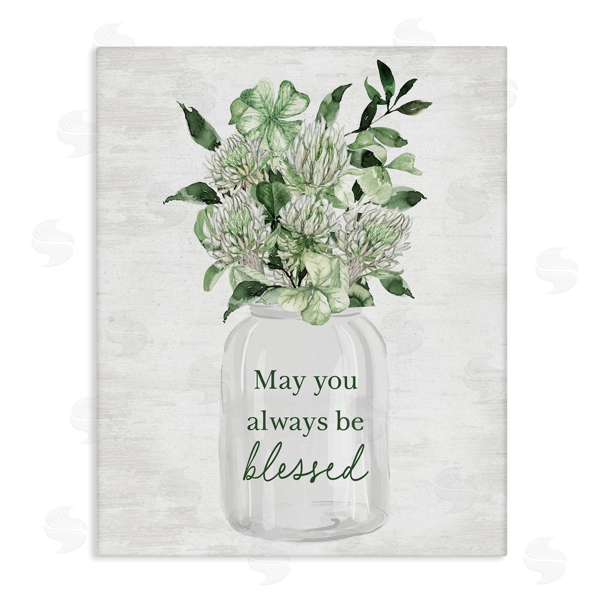 Be Blessed Bouquet Canvas Wall Art, Home Decor by Lettered and Lined
