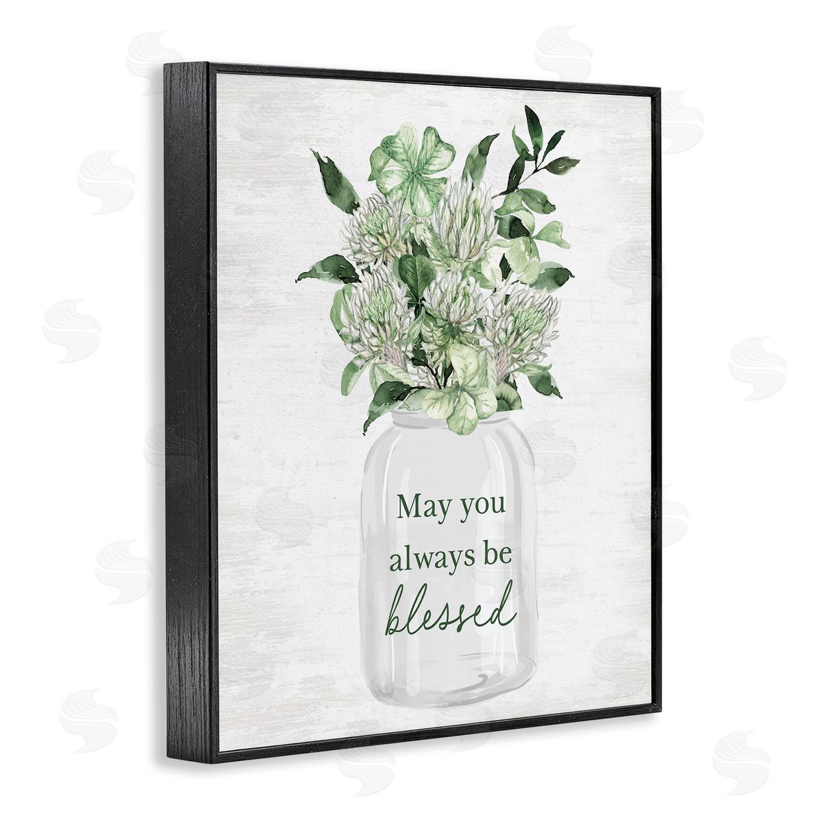 Be Blessed Bouquet Black Frame Print Wall Art, Home Decor by Lettered and Lined