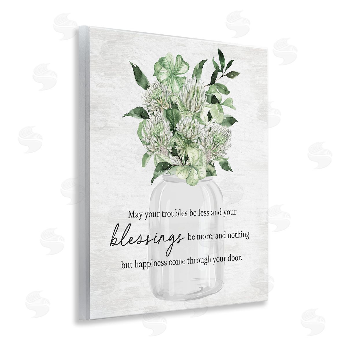 Lucky Clover Blessing Wood Plaque Wall Art, Home Decor by Lettered and Lined