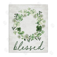 Lettered and Lined | Blessed Clover Wreath