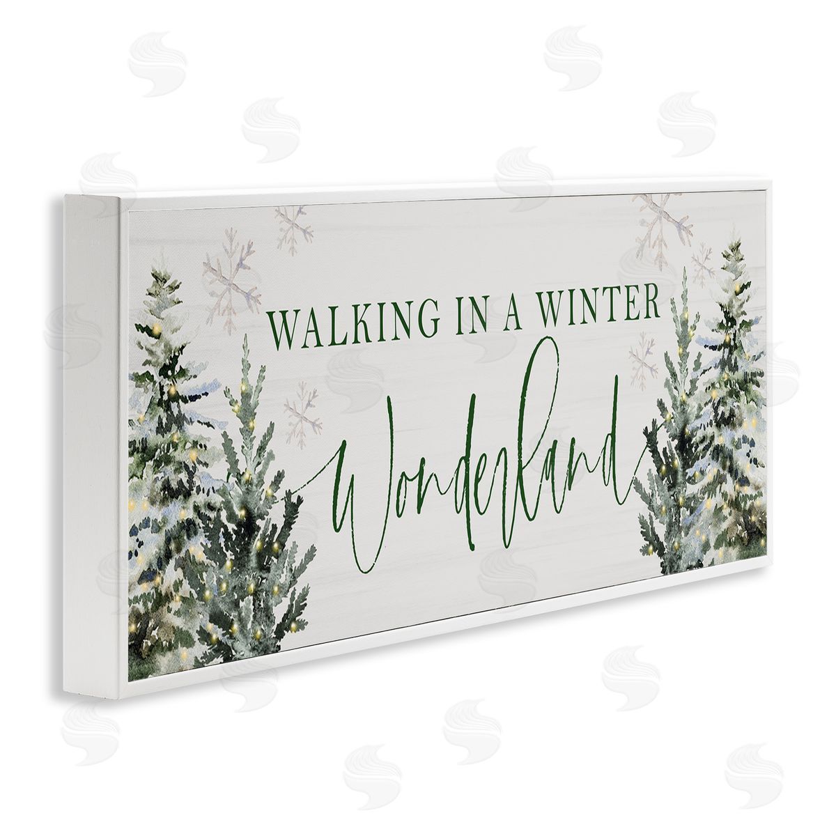 Winter Wonderland Trees White Frame Print Wall Art, Home Decor by Lux + Me Designs