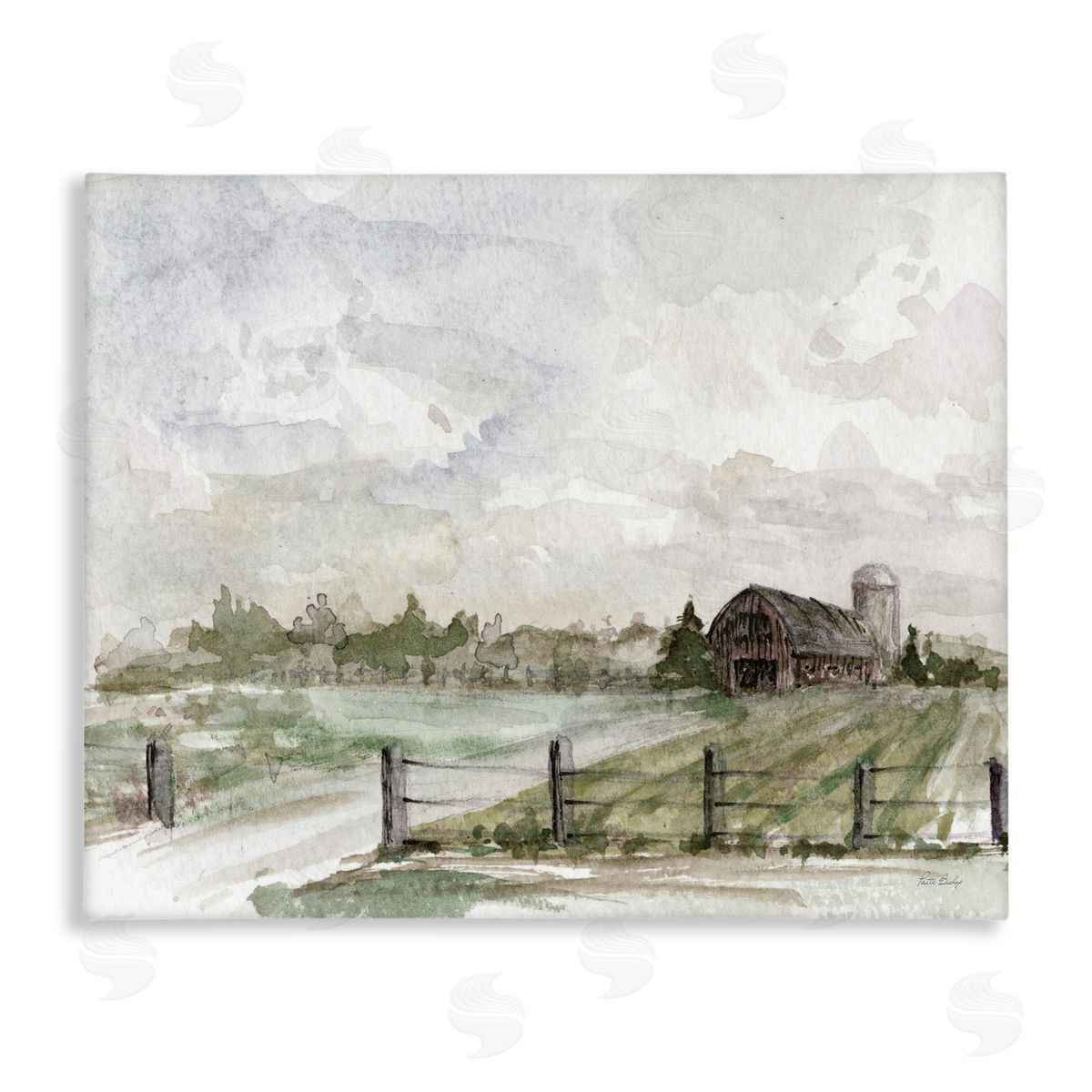 Rustic Barn and Fence Canvas Wall Art, Home Decor by Patti Bishop
