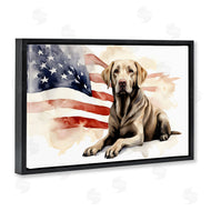 Petal Prints Design | Patriotic Dog with Flag