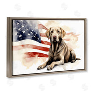 Petal Prints Design | Patriotic Dog with Flag