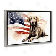 Petal Prints Design | Patriotic Dog with Flag