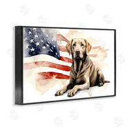 Petal Prints Design | Patriotic Dog with Flag