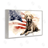 Petal Prints Design | Patriotic Dog with Flag