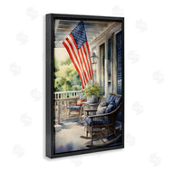 Petal Prints Design | Porch with American Flag