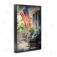 Petal Prints Design | Porch with American Flag