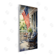 Petal Prints Design | Porch with American Flag