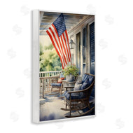 Petal Prints Design | Porch with American Flag