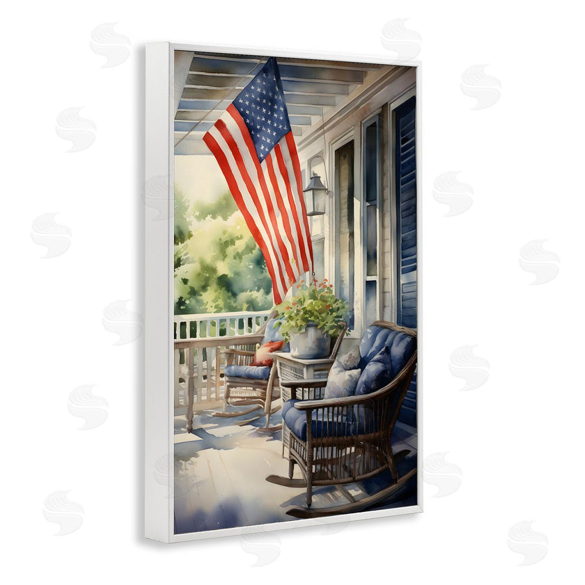 Petal Prints Design | Porch with American Flag