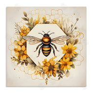 Petal Prints Design | Hexagon Bee Wreath