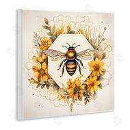 Petal Prints Design | Hexagon Bee Wreath