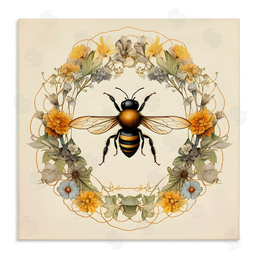 Petal Prints Design | Cottage Bee Wreath