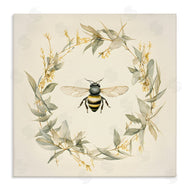 Petal Prints Design | Soft Bee Wreath