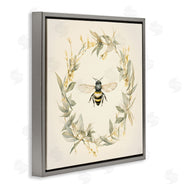 Petal Prints Design | Soft Bee Wreath