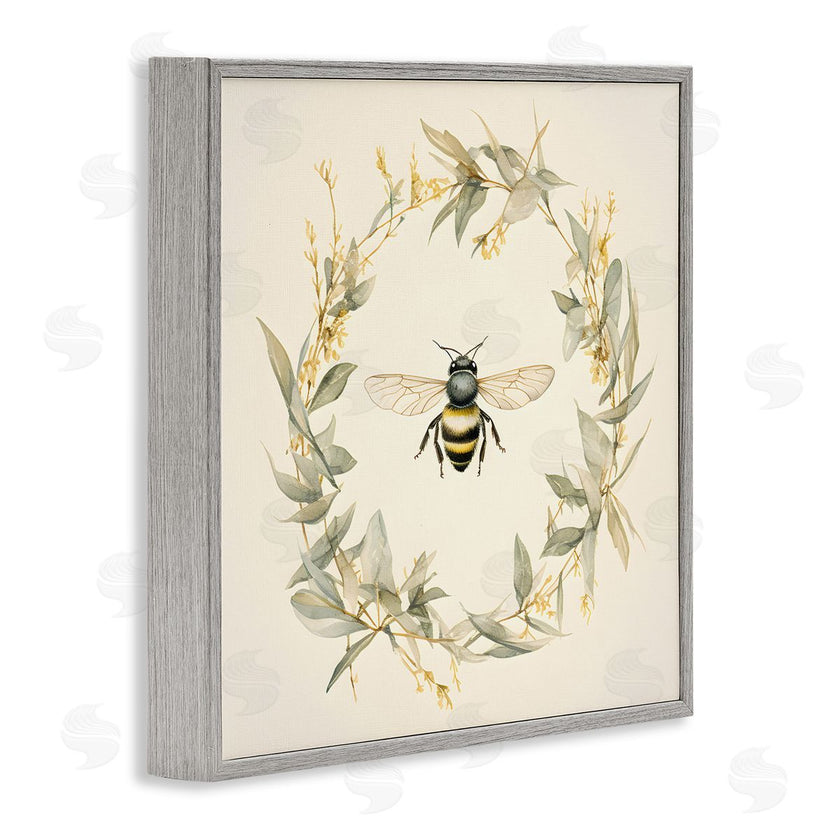 Petal Prints Design | Soft Bee Wreath