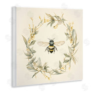 Petal Prints Design | Soft Bee Wreath