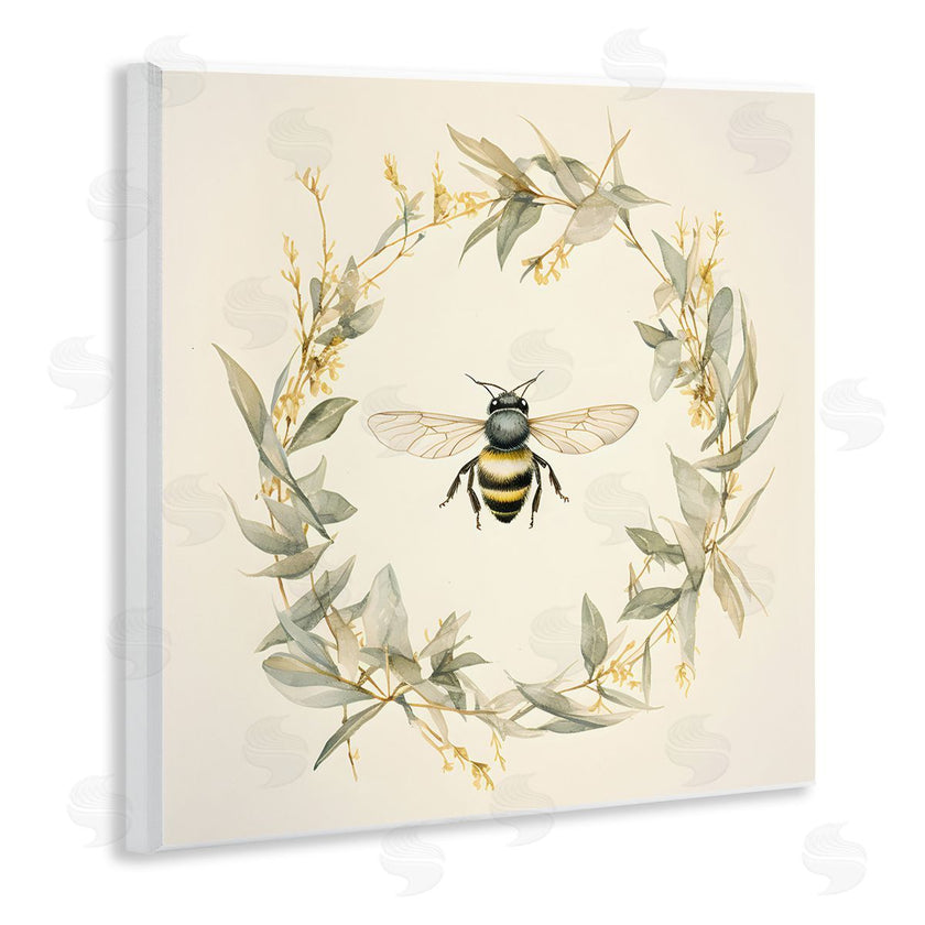 Petal Prints Design | Soft Bee Wreath