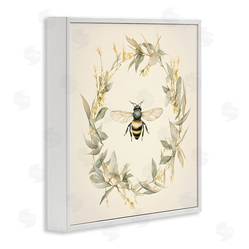 Petal Prints Design | Soft Bee Wreath