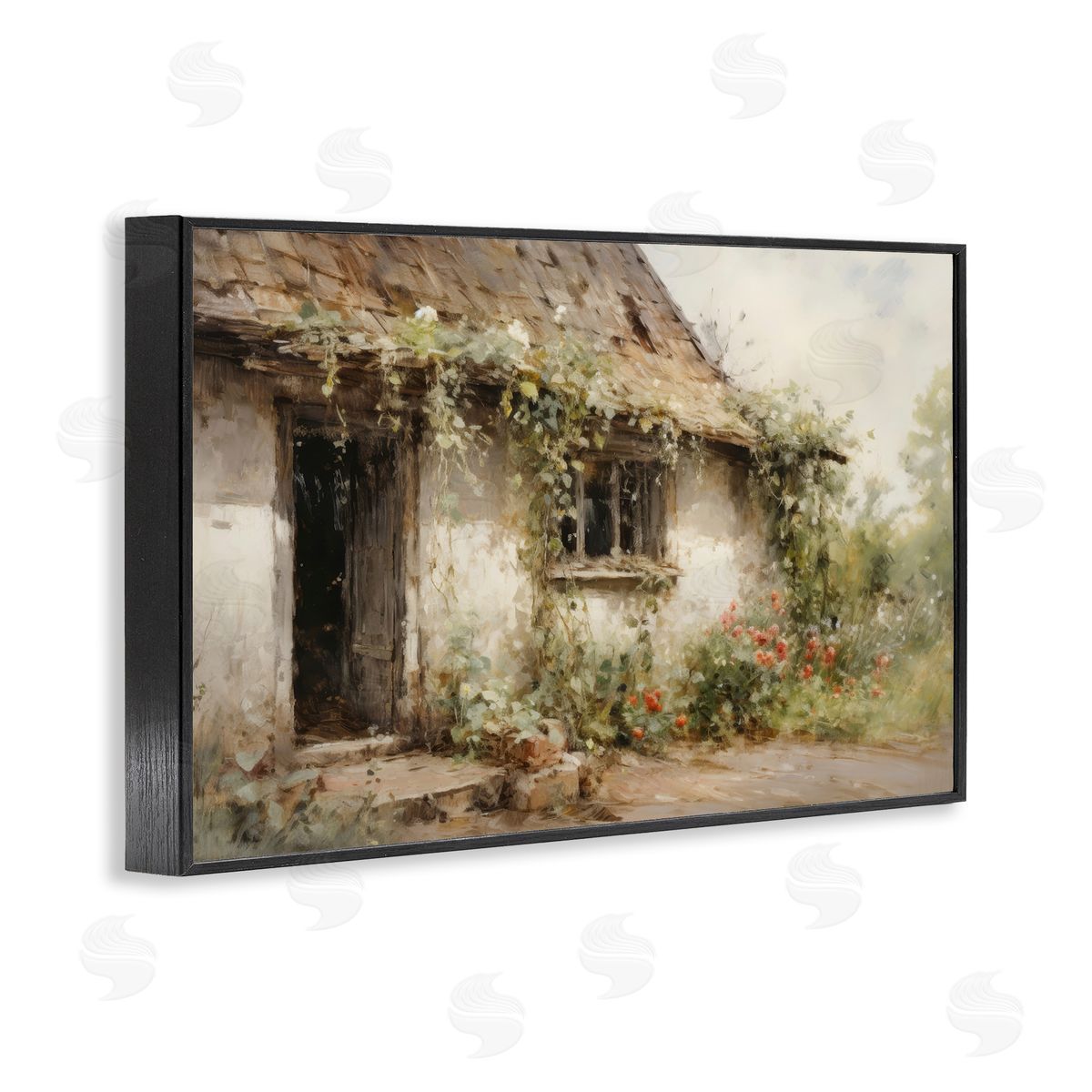 Reclaimed By Nature Black Frame Print Wall Art, Home Decor by Petal Prints Design