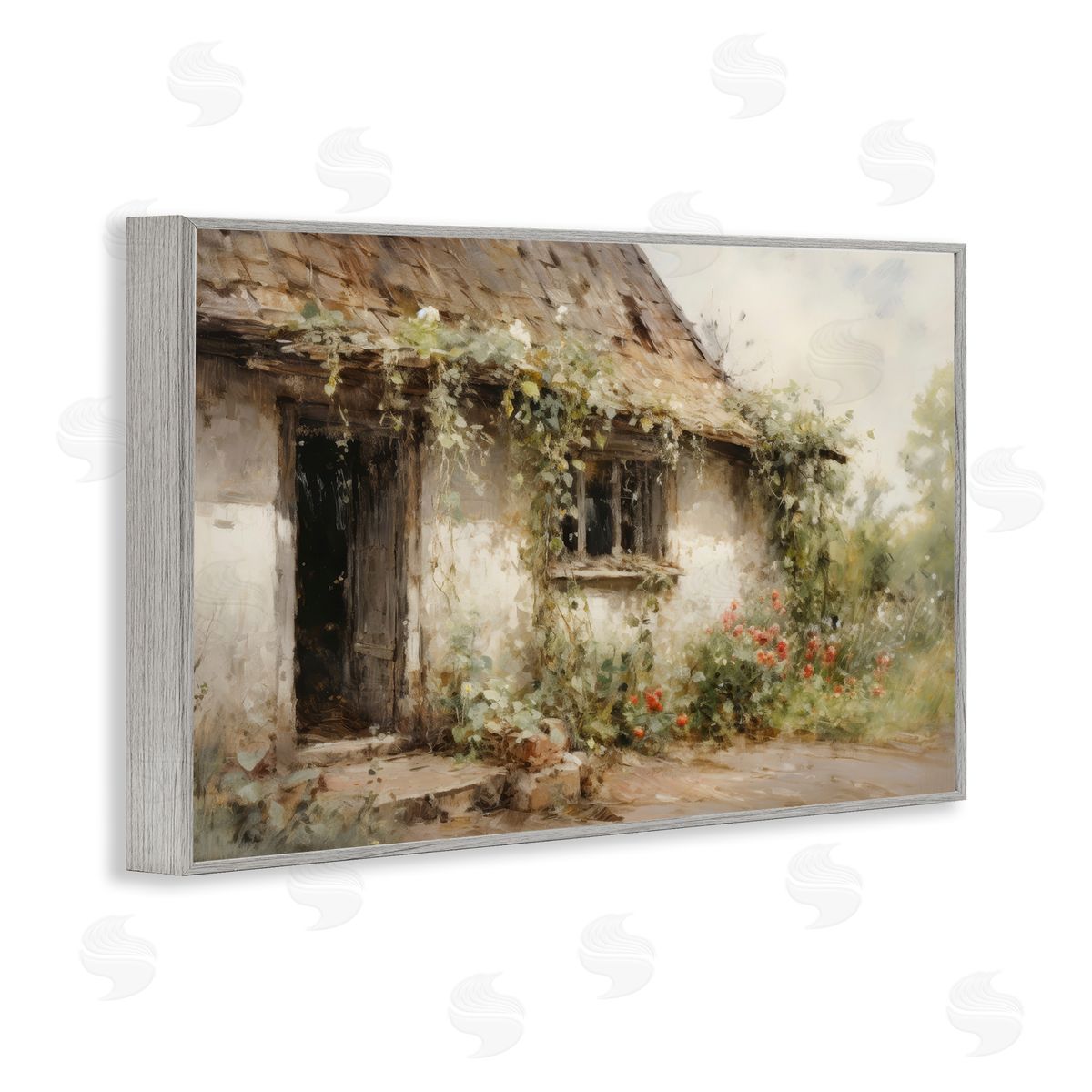 Reclaimed By Nature Grey Frame Print Wall Art, Home Decor by Petal Prints Design