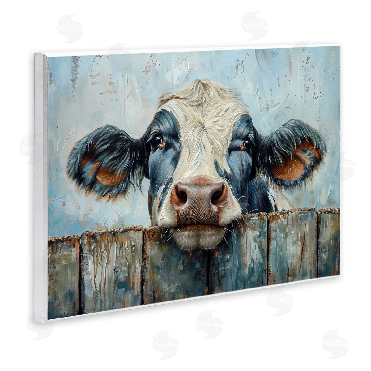 Howdy Neighbor Cow Wood Plaque Wall Art, Home Decor by Petals Prints Design