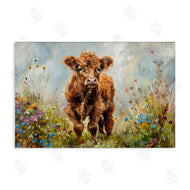 Petals Prints Design | Mountain Cow Scene