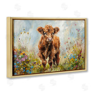 Petals Prints Design | Mountain Cow Scene