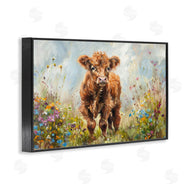 Petals Prints Design | Mountain Cow Scene